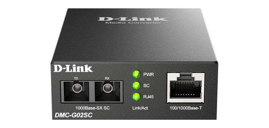 D-Link DMC-G02SC/B convertisseur de support réseau 1000 Mbit/s Multimode