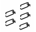 StarTech.com Lot de 5 Crochets à Anneau en D pour la Gestion des Câbles dans les Baies de Serveurs 1U Verticales (4,5 x 10cm); Organiseur de Câbles pour Montage en Rack Réseau; Système de Gestion des Câbles pour Armoires de 19" et 10"