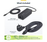 StarTech.com 140W USB-C Laptop Charger with 4ft (1.2m) Tethered USB-C Cable, GaN Power Adapter Brick for MacBook M3/M4/M5 Pro/Max, Dell Pro/Plus/Premium