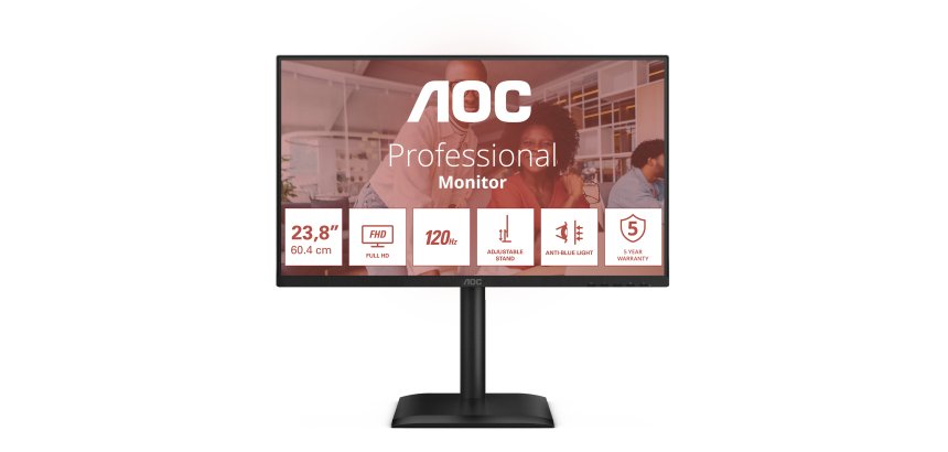 AOC E4 24E4CV écran plat de PC 60,5 cm (23.8") 1920 x 1080 pixels Full HD LED Noir
