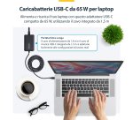 StarTech.com Caricatore USB-C da 65W per Laptop con Cavo USB-C Integrato da 1,5 m, Alimentatore per Dell, XPS, HP ProBook, MacBook Pro, Microsoft Surface Pro