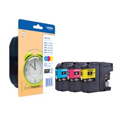 Brother LC125XLRBWBPDR inktcartridge Origineel Cyaan, Magenta, Geel
