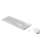 HP 230 Wireless Mouse and Keyboard Combo clavier Souris incluse RF sans fil AZERTY Belge Blanc