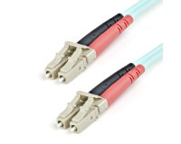 StarTech.com Câble Fibre Optique Multimode 1m LC/UPC à LC/UPC OM3, Fibre Zipcord Full Duplex 50/125µm, Réseaux 100G, LOMMF/VCSEL, <0.3dB Faible Perte d'Insertion, Cordon Patch Fibre LSZH