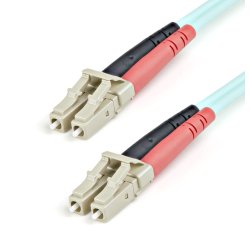 StarTech.com 1m LC/UPC naar LC/UPC OM3 Multimode Glasvezel Netwerkkabel, Full Duplex 50/125µm Zipcord Fiber, 100G Netwerken, LOMMF/VCSEL, <0.3dB Low Insertion Loss, LSZH Fiber Optic Patch Kabel