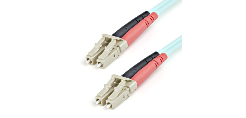 StarTech.com Câble Fibre Optique Multimode 1m LC/UPC à LC/UPC OM3, Fibre Zipcord Full Duplex 50/125µm, Réseaux 100G, LOMMF/VCSEL, <0.3dB Faible Perte d'Insertion, Cordon Patch Fibre LSZH