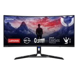 Lenovo Legion R34w-30 - Monitor Gaming 34" VA Curvo 1500R UWQHD 3440x1440 0 180Hz 0.5ms - Speakers AMD FreeSync Premium + VESA AdaptiveSync 2xHDMI 2.1 + 1xDP 1.4 - Stand Height + Tilt + Swivel Cavo DP incluso