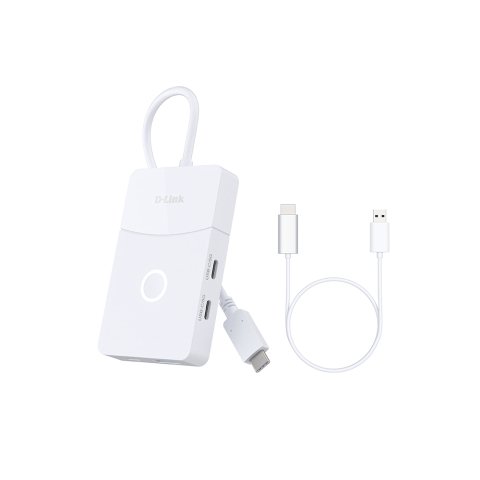 D-Link DUP-501 hub de interfaz USB 3.2 Gen 1 (3.1 Gen 1) Type-C 5000 Mbit/s Blanco