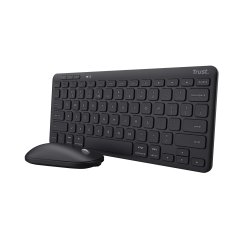 Trust Lyra clavier Souris incluse Bureau RF sans fil + Bluetooth AZERTY Français Noir