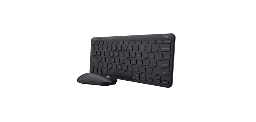 Trust Lyra clavier Souris incluse Bureau RF sans fil + Bluetooth AZERTY Français Noir