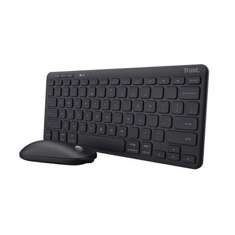 Trust Lyra clavier Souris incluse Bureau RF sans fil + Bluetooth AZERTY Français Noir