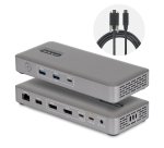 StarTech.com Station d'Accueil USB4, Double Sortie 4K Sans Pilote pour macOS et Windows, Station d'Accueil USB-C Universelle avec Chargeur d'Ordinateur Portable de 100W et 2,5GbE