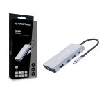 Conceptronic DONN20G 10-in-1 USB 3.2 Gen 1 Docking Station, HDMI, VGA, USB-A 3.0 x 3, SD, TF/MicroSD, Audio, GbE LAN, 100W USB PD