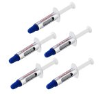 StarTech.com Pâte Thermique, Lot de 5 Seringues Refermables (1,5g / chacune), Composé d'Oxyde Métallique, Pâte de Graisse Thermique pour Dissipateur Thermique de CPU