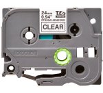 Casete de cinta laminada original negro sobre transparente 24 mm x 8 m