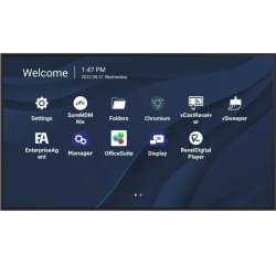 Viewsonic CDE7530 Écran d'affichage dynamique 190,5 cm (75") Wifi 450 cd/m² 4K Ultra HD Noir Intégré dans le processeur Android 11