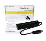 StarTech.com Hub USB 3.0 portable à 4 ports avec câble intégré - 5Gbps - Noir