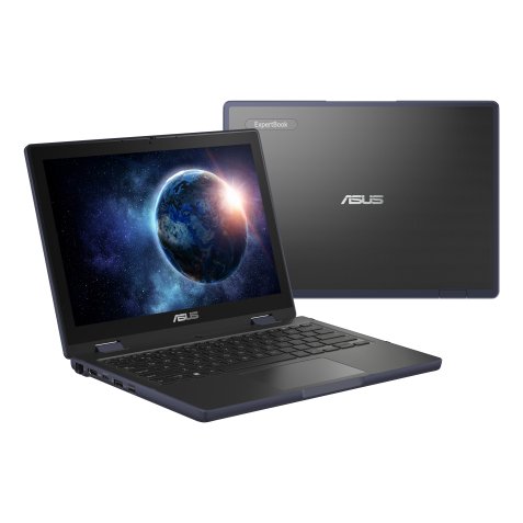 ASUS BR1204CGA-R80060XA Intel® N N100 Ordinateur portable 31 cm (12.2") WUXGA 8 Go LPDDR5-SDRAM 128 Go Flash Wi-Fi 6 (802.11ax) Windows 11 Pro Academic Noir, Gris