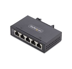 StarTech.com Switch Réseau Industriel 5 Ports Non Géré, 100/1000 Ethernet, Rail DIN/Montage Mural, Commutateur Gigabit IP30 Robuste, -40°C - 75°C, 9~60V DC, Conforme TAA