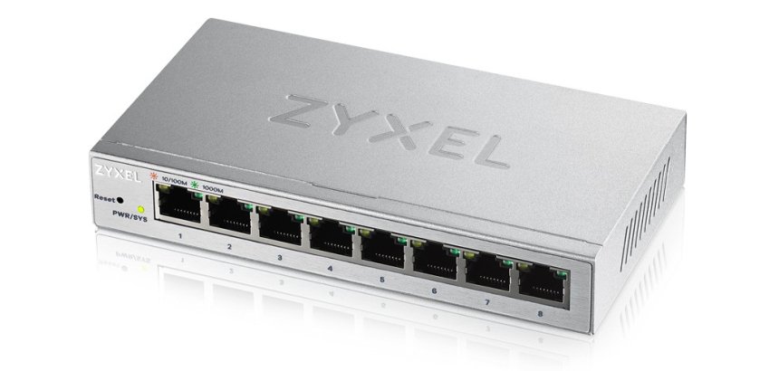 Zyxel GS1200-8 Géré Gigabit Ethernet (10/100/1000) Argent