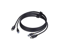 StarTech.com Cable KVM DisplayPort y USB 3.0 5Gbps de 1,8m - 4K 60Hz - Cable Combo DP 1.2 y USB para Switch Conmutador KVM