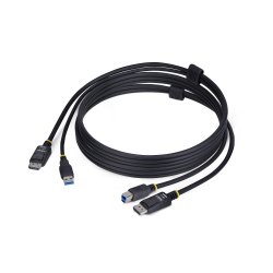 StarTech.com Câble KVM DisplayPort de 1,8m et USB 5Gbps, 4K 60Hz, Câble Combo DP 1.2 et USB pour Commutateurs/Switchs KVM