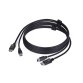 StarTech.com Câble KVM DisplayPort de 1,8m et USB 5Gbps, 4K 60Hz, Câble Combo DP 1.2 et USB pour Commutateurs/Switchs KVM