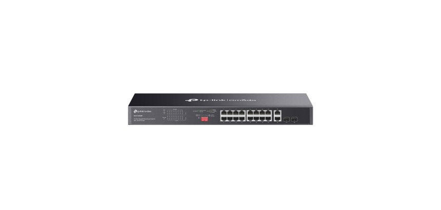 TP-Link Omada DS1018GMP commutateur réseau Non-géré Gigabit Ethernet (10/100/1000) Connexion Ethernet, supportant l'alimentation via ce port (PoE) 1U Noir