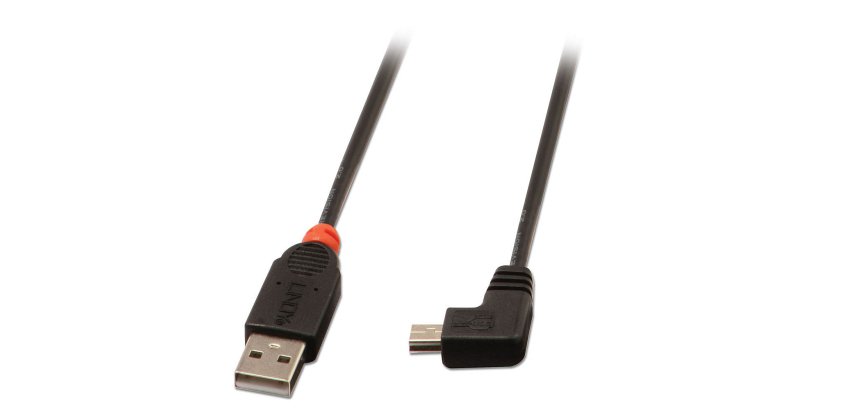 Lindy Câble USB 2.0 type A / mini-B coudé, 0.5m