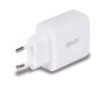 Lindy 73428 chargeur d'appareils mobiles Universel Blanc Secteur Charge rapide 65W