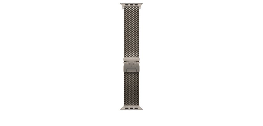 Apple Bracelet Milanais en titane naturel 49 mm - Medium