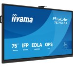 iiyama TE7513A-B1AG Écran d'affichage dynamique Écran plat interactif 190,5 cm (75") Wifi 500 cd/m² 4K Ultra HD Noir Écran tactile Intégré dans le processeur Android 18/7