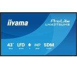 iiyama LH4375UHS-B2AG Écran d'affichage dynamique Écran plat de signalisation numérique 108 cm (42.5") LCD Wifi 500 cd/m² 4K Ultra HD Noir Intégré dans le processeur Android 11 24/7