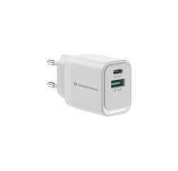 Conceptronic ALTHEA19W33 Caricabatterie per dispositivi mobili Universale Bianco AC Ricarica rapida Interno