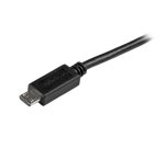 StarTech.com Câble de charge / synchronisation mobile USB A vers Micro B slim de 15 cm pour smartphone et tablette - M/M - Noir