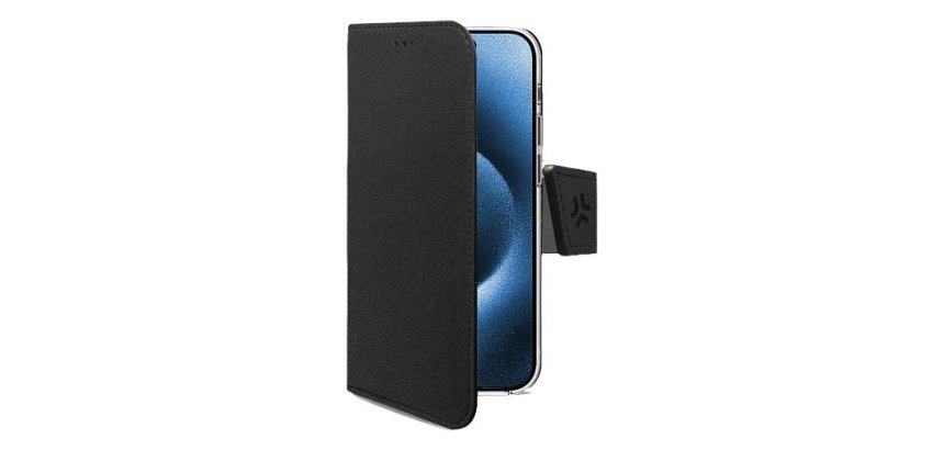 Celly WALLYMAG mobile phone case 16 cm (6.3") Wallet case Black