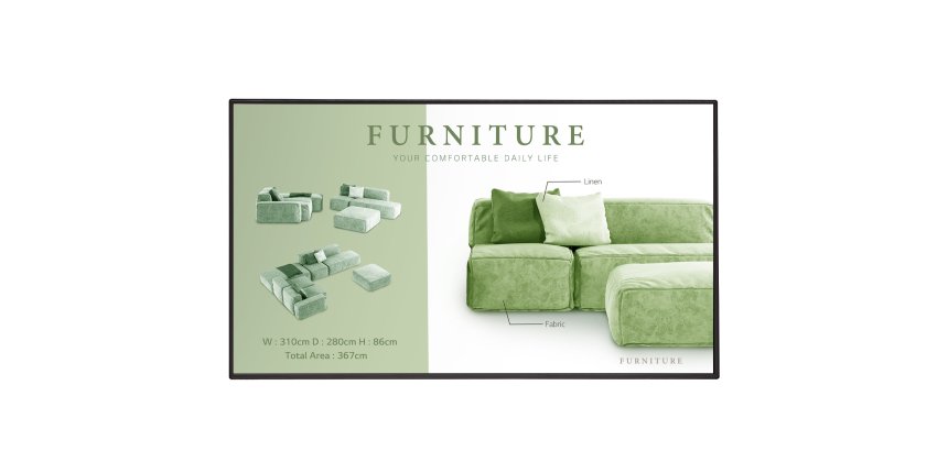 LG 55UM5N-H Écran plat de signalisation numérique 139,7 cm (55") LCD Wifi 500 cd/m² 4K Ultra HD Noir WebOS 24/7