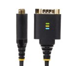 StarTech.com 2ft (60cm) 2-Port USB to Serial Adapter Cable, Interchangeable DB9 Screws/Nuts, COM Retention, USB-A to DB9 RS232, FTDI, Level-4 ESD Protection, Windows/macOS/ChromeOS/Linux - Rugged TPE Construction