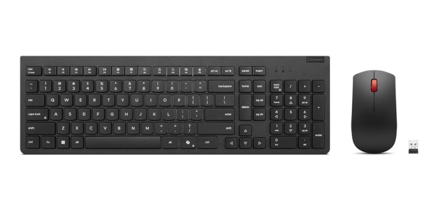 Lenovo 4X31R64484 teclado Ratón incluido Oficina RF inalámbrico Español Negro