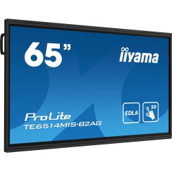 iiyama PROLITE TE6514MIS-B2AG Écran plat de signalisation numérique 165,1 cm (65") LCD Wifi 435 cd/m² 4K Ultra HD Noir Écran tactile Intégré dans le processeur Android 24/7