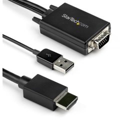 StarTech.com Cable de 2m Adaptador VGA a HDMI - Alimentado por USB - 1080p