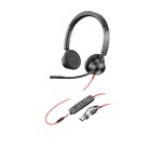 HP Poly Micro-casque Poly Blackwire 3325 stéréo USB-C + connexion 3,5 mm + adaptateur USB-C/A