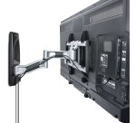StarTech.com Support Mural TV Articulé - Support Mural VESA, Supporte les Téléviseurs de 26 à 65 pouces et 45kg - Accroche TV Murale Rétractable à Profil Bas - Fixation Murale TV d'Angle Ajustable - Support Télé Articulé