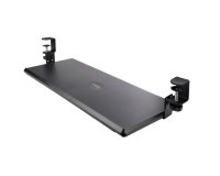 StarTech.com Bandeja Deslizante de Teclado para Debajo del Escritorio, Soporte de Mordaza, 2kg, Bandeja para Teclado, Soporte para Ratón, Ajuste de Altura (100, 120, or 140mm)