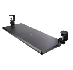 StarTech.com Bandeja Deslizante de Teclado para Debajo del Escritorio, Soporte de Mordaza, 2kg, Bandeja para Teclado, Soporte para Ratón, Ajuste de Altura (100, 120, or 140mm)