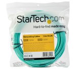 StarTech.com Câble Fibre Optique Multimode de 15m LC/UPC à LC/UPC OM4, Fibre Zipcord 50/125µm LOMMF/VCSEL, Réseaux 100G, Faible Perte d'Insertion, Cordon de Raccordement Fibre LSZH