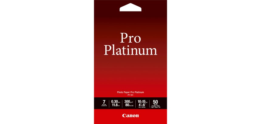 Canon Papier photo 4 × 6” (10 × 15 cm) Pro Platinum PT-101 - 50 feuilles