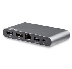 Docking Station USB C para 2 Monitores DisplayPort 4K 