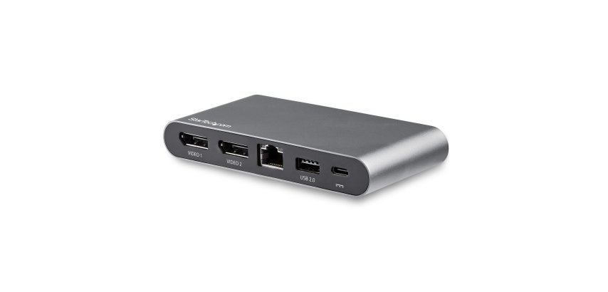Docking Station USB C para 2 Monitores DisplayPort 4K 