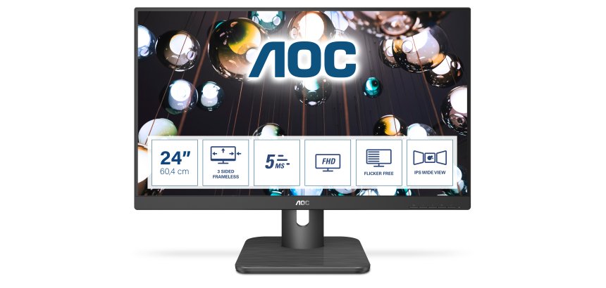 AOC E1 24E1Q écran plat de PC 60,5 cm (23.8") 1920 x 1080 pixels Full HD LED Noir